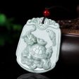 The Vault | Genuine Natural Dragon Turtle Hand Carved Jadeite Necklace Hot on Sale