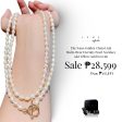 The Ivana Golden Chain Link Multi-Wear Eternity Pearl Necklace 14kt Yellow Gold (102cm) Hot on Sale