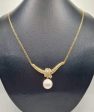 #TheSALE | Baguette Swirl Pearl Diamond Necklace 14kt Fashion