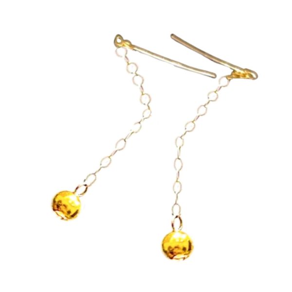 #LVNA2024 | Golden Ball Drop Dangling Earrings 18kt Cheap