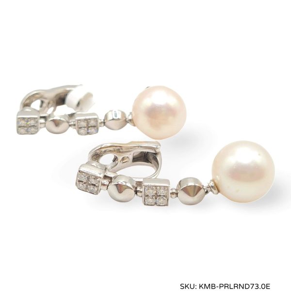 #TheSALE | Square Round Pearl Diamond Earring 18kt Online now