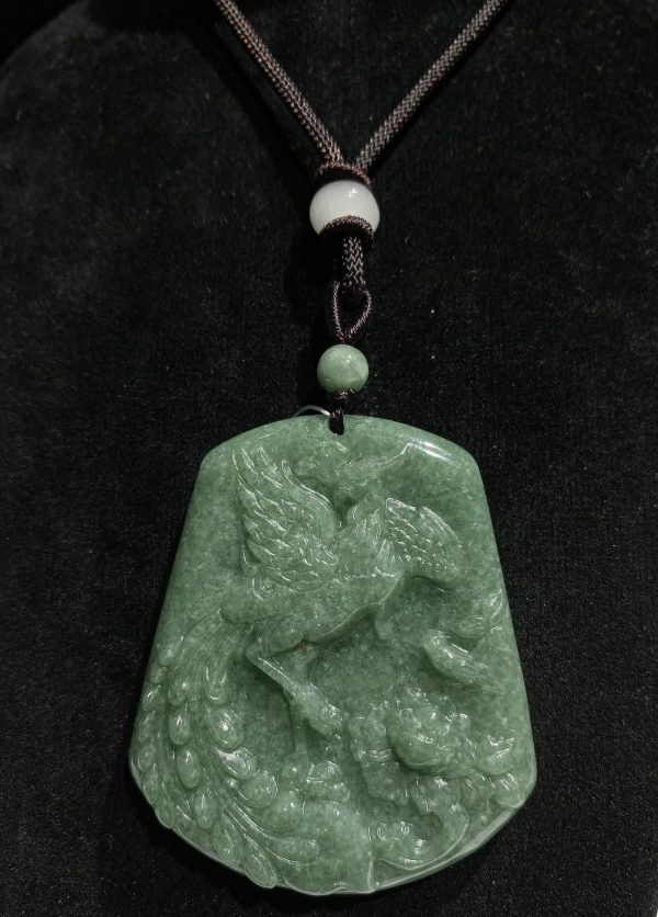 THE VAULT | Genuine  Natural Myanmar Jadeite Phoenix Necklace Sale