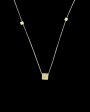 Square Citrine Gemstones Diamond Necklace 14kt For Sale