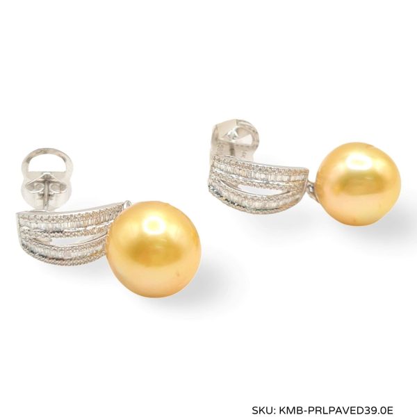 #TheSALE | Bagutte Pearl Dangling Diamond Earring 14kt Discount