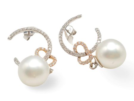 #TheSALE | Overlap Round Pearl Diamond Earring 18kt Sale