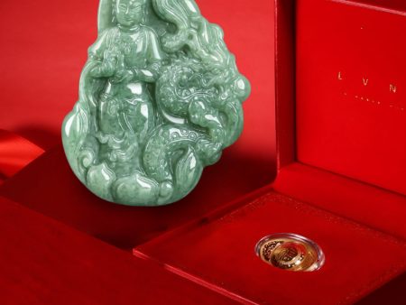 THE VAULT | Genuine Natural Hand Carved Jadeite Goddess Necklace Discount