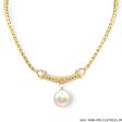 #TheSALE | Golden Bar Pearl Diamond Necklace 18kt Hot on Sale