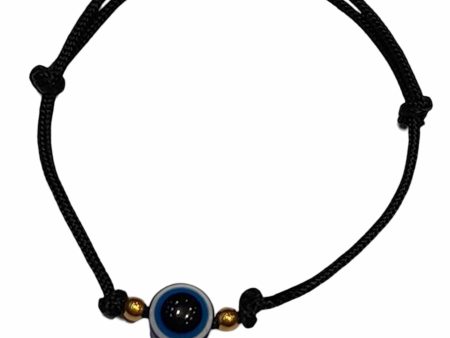 #GOLD2024 | Black String Evil Eye Center Adjustable Bracelet Supply