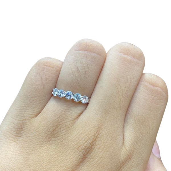 Round Brilliant Half Eternity Diamond Ring #EternityByLVNA Online now