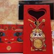 24K Pure Gold (999.9au) Lucky Cat Leather Key Chain Sale