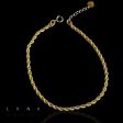 #GOLD2024 | Unisex Golden Rope Chain Bracelet 18kt 7”- 7.5” Discount