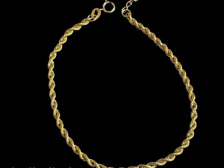 #GOLD2024 | Unisex Golden Rope Chain Bracelet 18kt 7”- 7.5” Discount