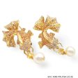 #TheSALE | Golden Koi Pearl Dangling Diamond Earring 18kt on Sale