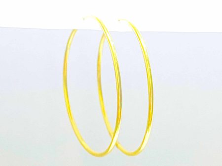 30MM Large Golden Hoop Earrings 18kt Online Hot Sale