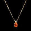 #LVNA2024 | Orange Citrine Diamond Necklace 18” 18kt For Sale