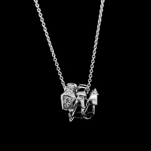 Serpent Deco Diamond Necklace 18kt Hot on Sale