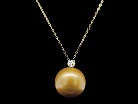 #LVNAPP | Golden HOPE Pearl Round Diamond Necklace 18kt #LVNA2024 Hot on Sale