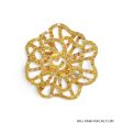 #TheSALE | Golden Large Floral Diamond Ring 14kt Fashion