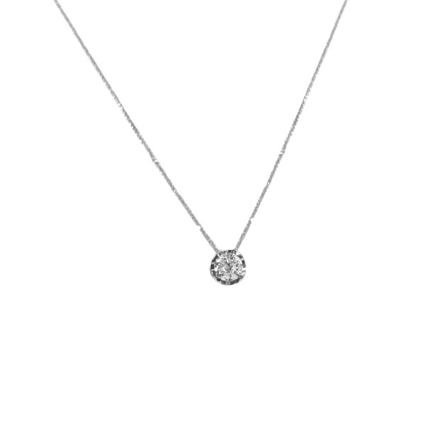 #LVNAPP | 0.38ct G VS2 Round Solitaire Diamond Necklace 18kt Cheap