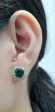 #LVNA2024 | Cushion Green Gemstones Diamond Earrings 14kt For Cheap