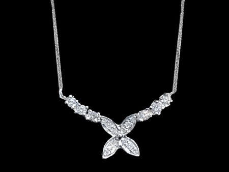 Floral Rositas BarDiamond Necklace 18” 18kt Sale