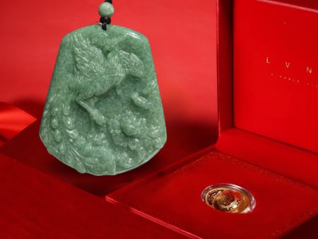 THE VAULT | Genuine  Natural Myanmar Jadeite Phoenix Necklace Sale