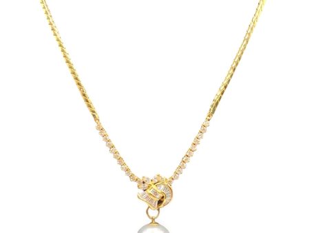 #TheSALE | Knot Baguette Pearl Diamond Necklace 18kt For Sale