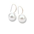 HOPE White Akoya Pearl Earrings in 18kt Yellow Gold Supply