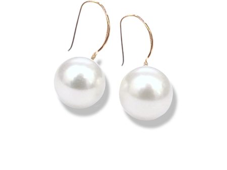 HOPE White Akoya Pearl Earrings in 18kt Yellow Gold Supply