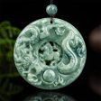 THE VAULT | Natural Dragon Horse Spirit Hand Carved Jadeite Necklace For Sale