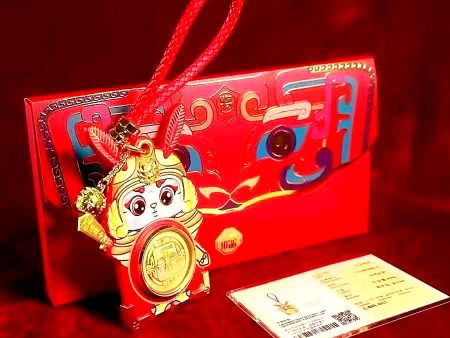 24K Pure Gold (999.9au) Lucky Cat Leather Key Chain Sale