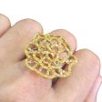 #TheSALE | Golden Large Floral Diamond Ring 14kt Fashion