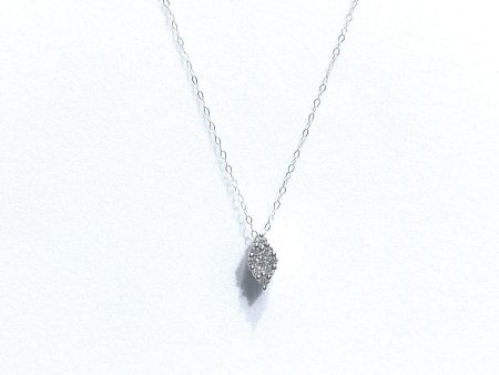 #LVNA2024 | Large Leaf Diamond Necklace in 16-18” 18kt White Gold Chain Hot on Sale