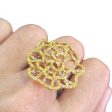 #TheSALE | Golden Large Floral Diamond Ring 14kt Fashion