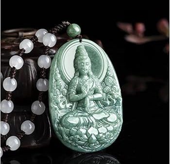 THE VAULT | Genuine Natural Hand Carved Jadeite Buddha Pendant Necklace Sale