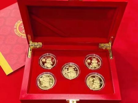 24kt Pure Gold Bar Coins in Luxury Wooden Box (999.9au) Fashion