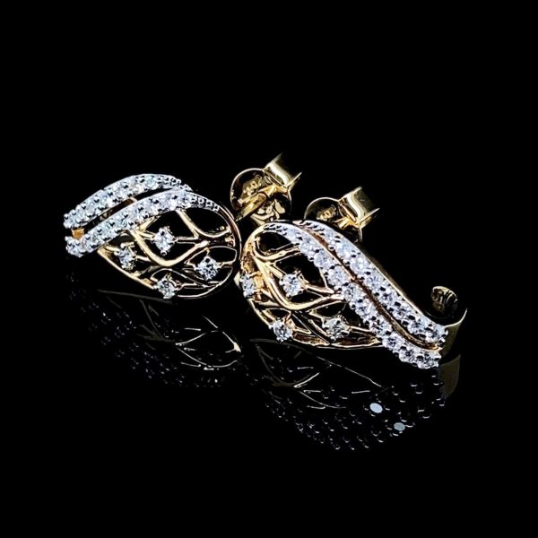 #LVNA2024 | Golden Birds Huggie Stud Diamond Earrings 18kt Fashion