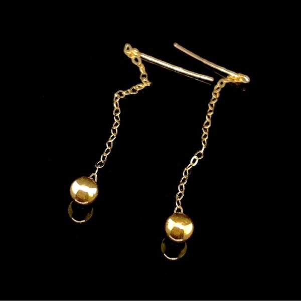 #LVNA2024 | Golden Ball Drop Dangling Earrings 18kt Cheap