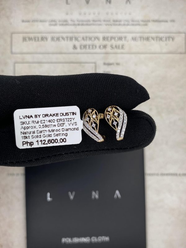 #LVNA2024 | Golden Birds Huggie Stud Diamond Earrings 18kt Fashion