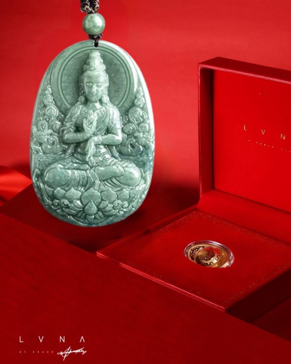 THE VAULT | Genuine Natural Hand Carved Jadeite Buddha Pendant Necklace Sale