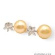 #TheSALE | Leaf Round Pearl Diamond Earring 14kt For Sale