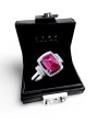 #LVNAPP | Natural Cabochon Pink Ruby Gemstones Diamond Ring 18kt on Sale