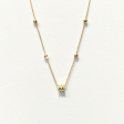 18kt Golden Running Barrel Necklace Cheap