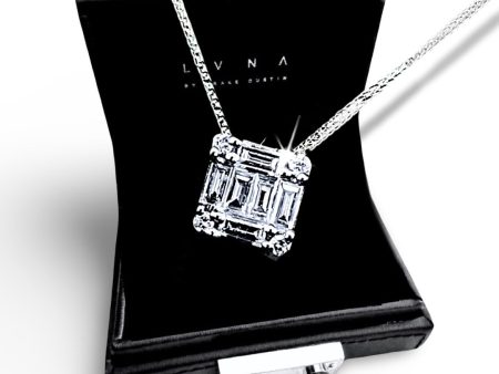 #LVNAPP | Classic Square Baguette Diamond Necklace 14kt Sale