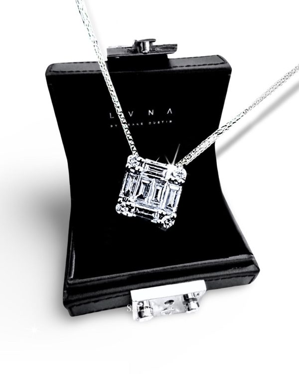 #LVNAPP | Classic Square Baguette Diamond Necklace 14kt Sale