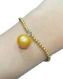 #LVNAPP | 12MM Natural Golden “HOPE” South Sea Pearl Diamond Bracelet 18kt For Cheap