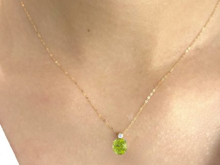 #LVNA2024 | Green Peridot Diamond Necklace 18” 18kt on Sale