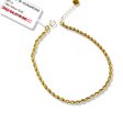 #GOLD2024 | Unisex Golden Rope Chain Bracelet 18kt 7”- 7.5” Discount