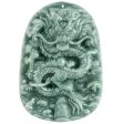 The Vault | Large Premium Hand Carved Dragon Jadeite Long Drop Necklace Sale