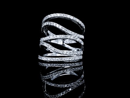 PREORDER | Statement Crossover Curved Diamond Ring 18kt Online